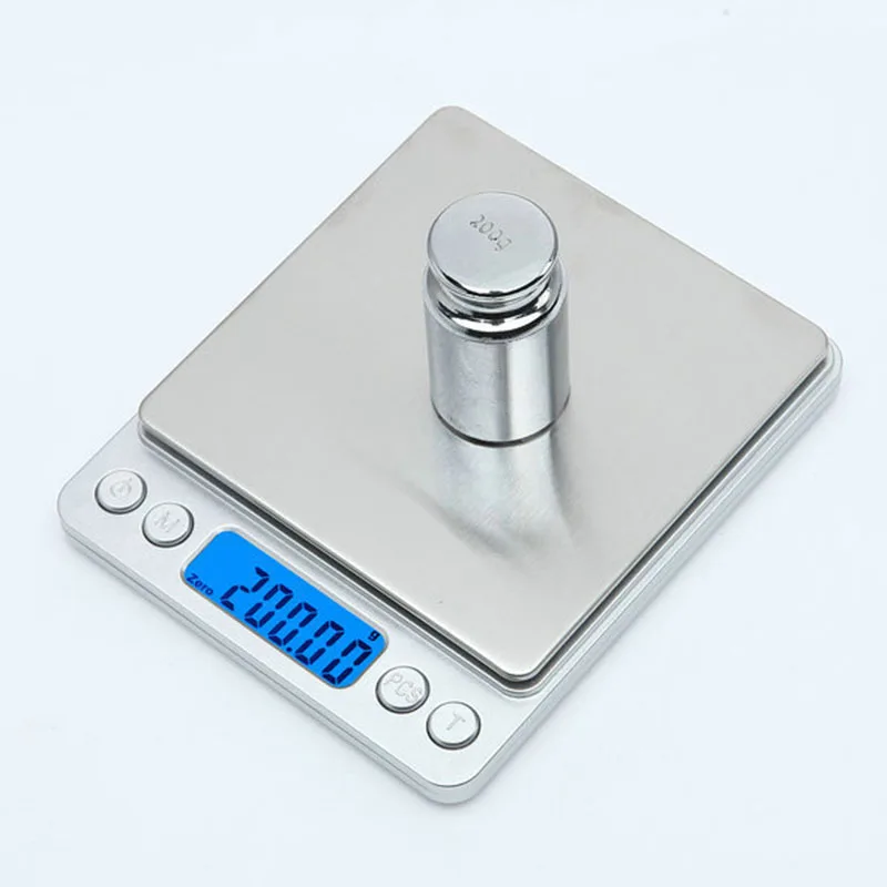 Stainless Steel Jewelry Electronic Scales Weigh 0.01g 0.1g Portable Food Tea Scales Mini Pocket LED Display Kitchen Scales