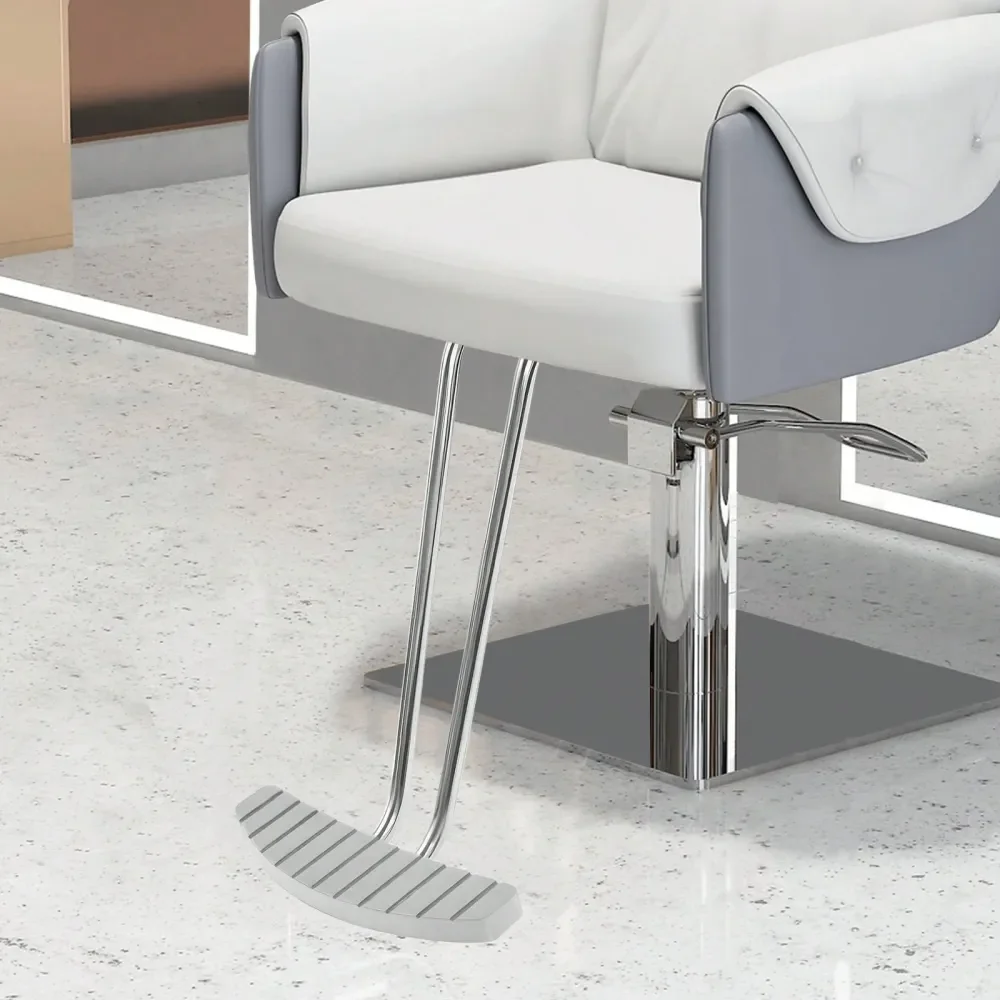 

Set Of Freestanding Steel Pipe Aluminum Alloy Silver Salon Chair Foot Rest, Barber Chair Parts Foot Rest Salon Equipment Chairs
