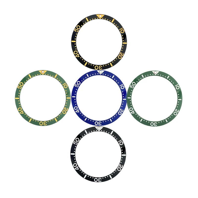 39.3mmx32.7mm Flat Ceramic Bezel Insert Watch Replacement Watch Parts Watch Cases Retrofit Parts Diving Bezel Insert Ring