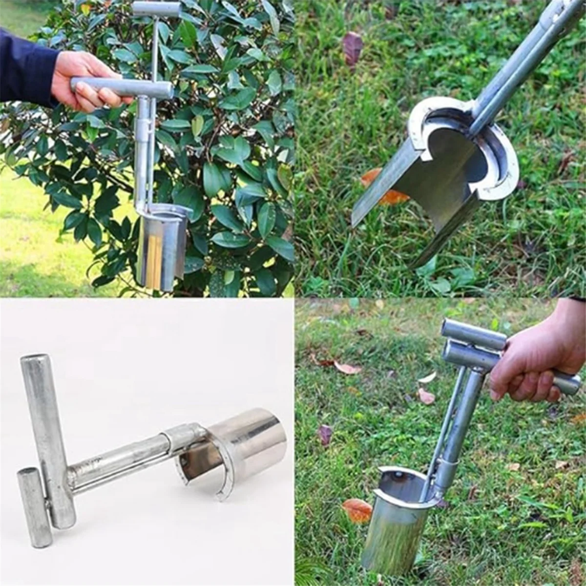 

AD30-Bulb Planter Tool, Efficient Carbon Steel Planting Tool Set for Transplanting Seedlings, Planting Trees,Aerating Lawns