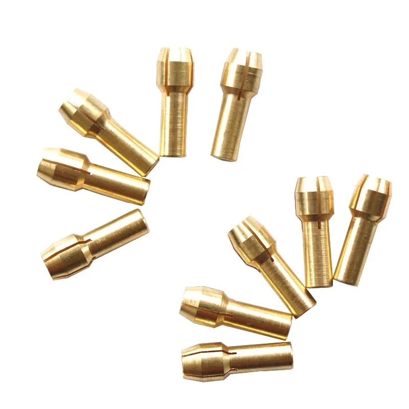 10 Piece Mini Drill Collet Brass Collet Small Drill Collet Shank Collet Adapter Kit Mini Drill Engraver Dremel Accessories