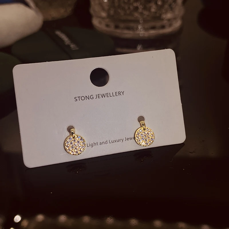 MOVESKI-pendientes de plata de ley 925 para mujer, aretes geométricos de circón pavé, joyería exquisita y brillante para banquete elegante