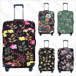 Juste de bagage épaisse à motif floral, housse anti-poussière de chariot élastique, housse de protection de valise, accessoires de valise
