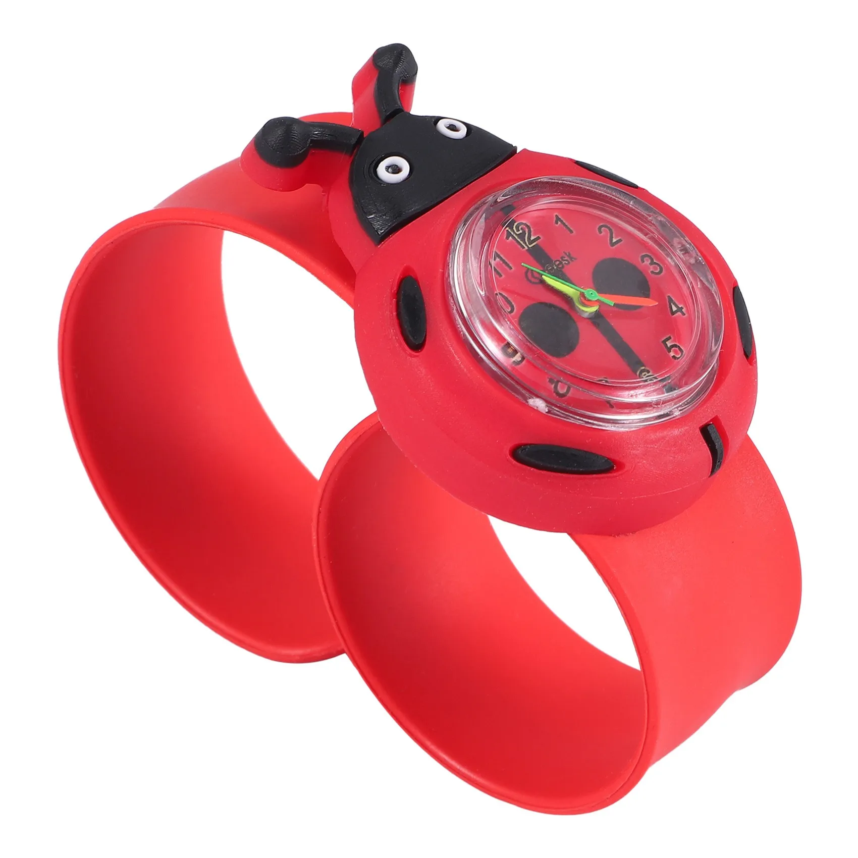 

HLES Child Boy Girl Ladybug Adorable Cartoon Silicone Watch - Color: Red