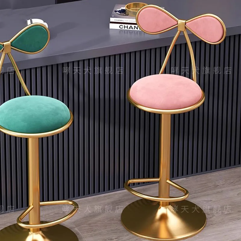 مقاعد للبار بتصميم عرش للمطاعم مصنوعة من الجلد قابلة للتعديل لغرفة النوم ومقاعد معدنية بسيطة لأثاث جناح صالة تابوريتي ألتو