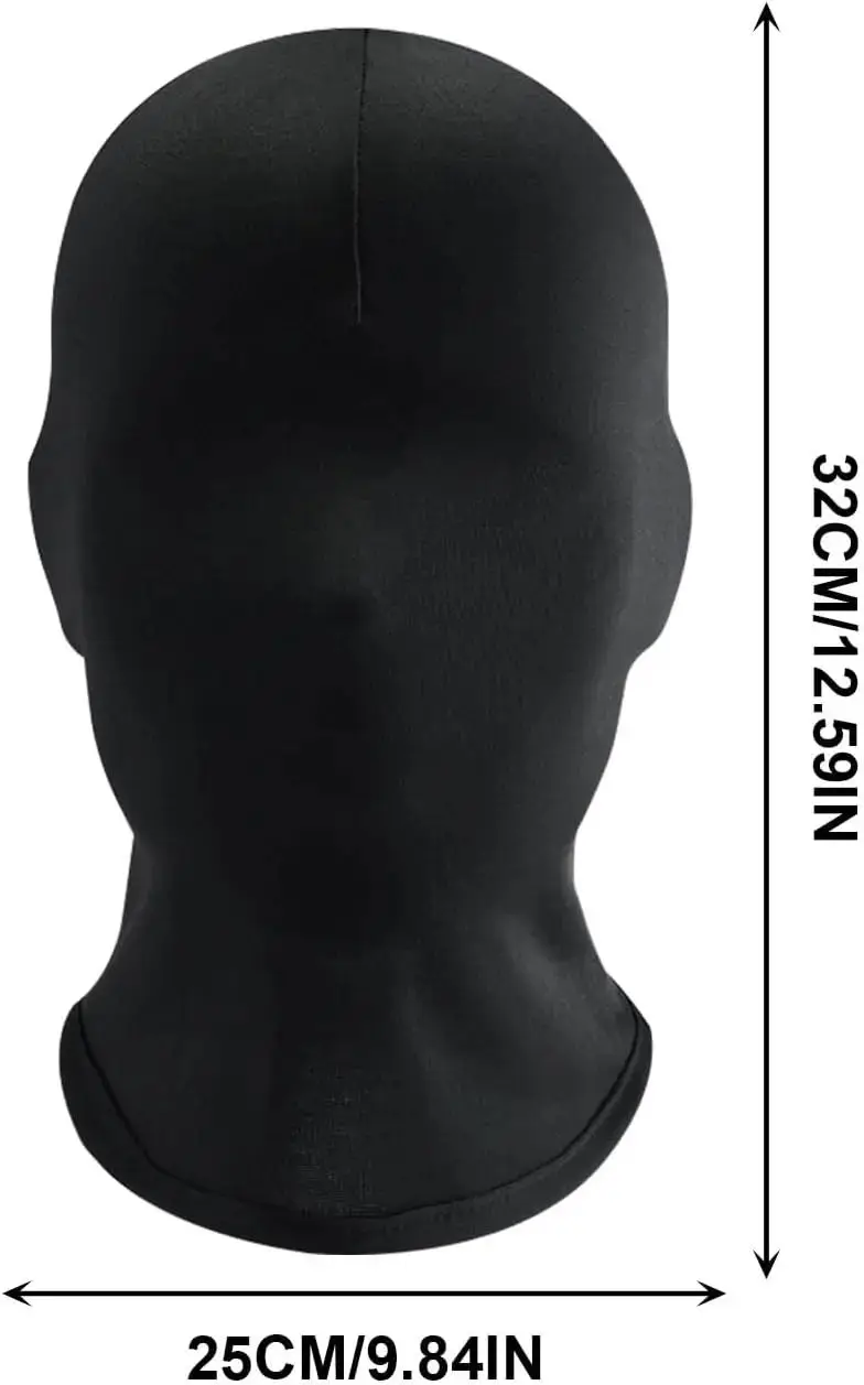 Halloween Cosplay Costumes Black Hood Spandex Full Mask Role Play Adult Ghost Festival Props Party Carnival Dress Up Accessories