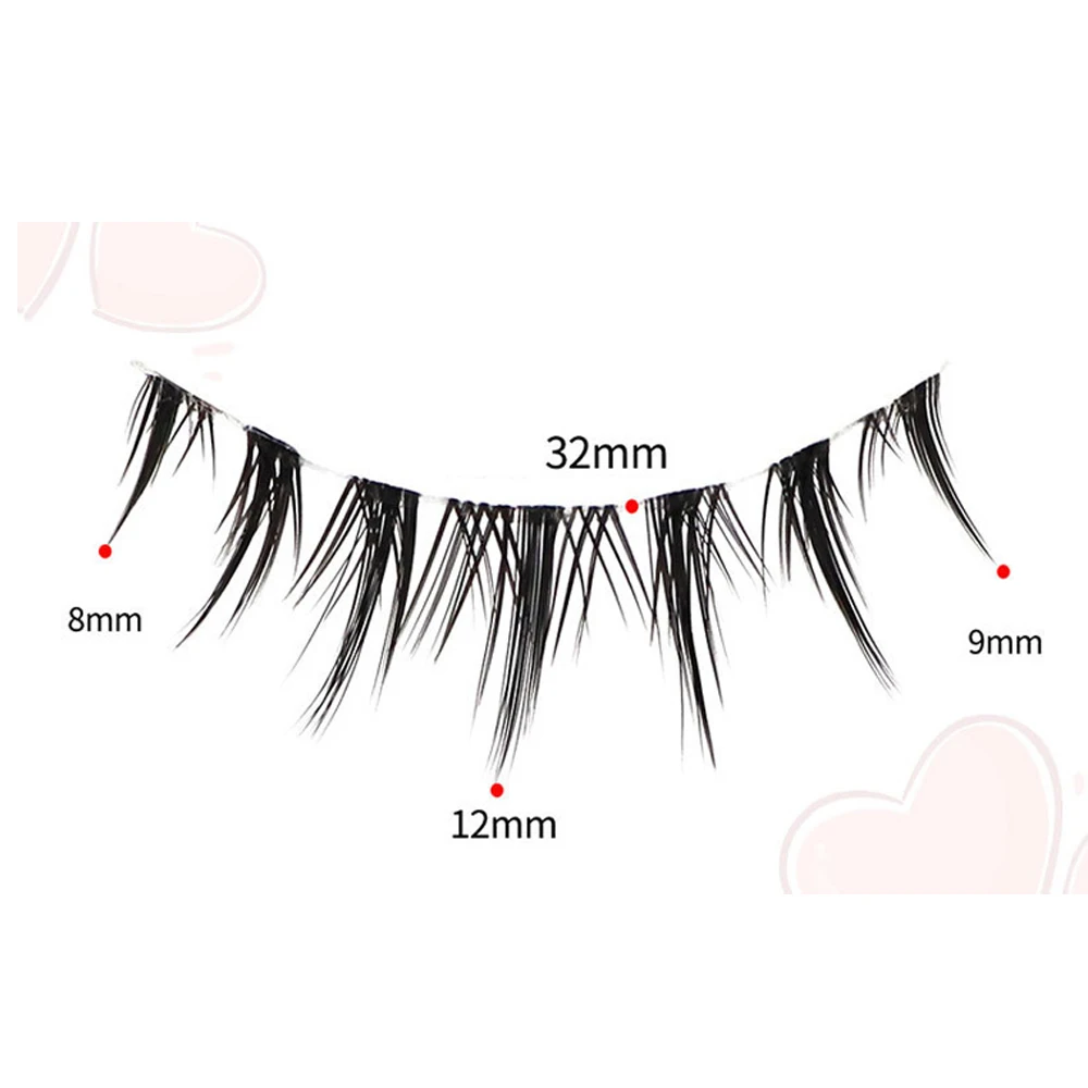 5 paia Clear Band ciglia finte Natural look Eye Lashes Extension Fluffy Soft Cross Manga Lashes Wispy Eyelash Extension