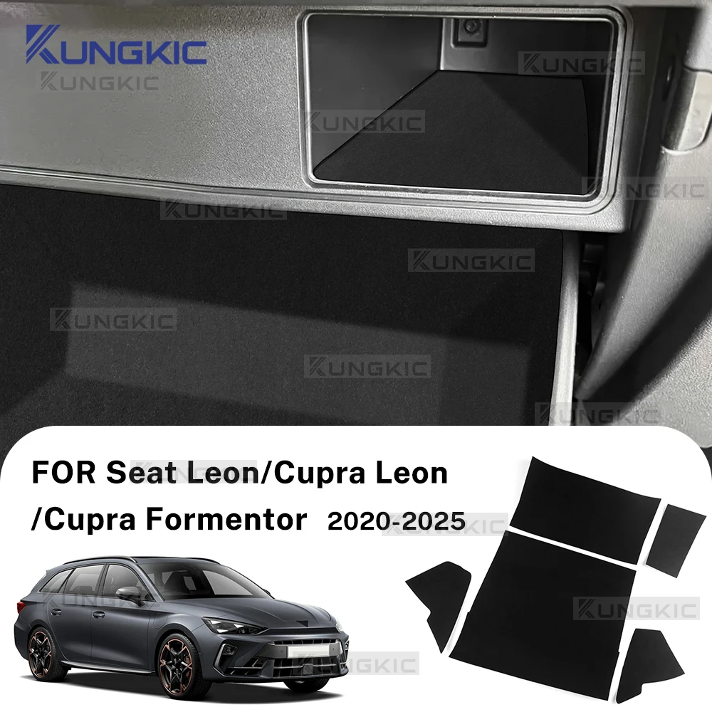 Top Suede For Seat Leon MK4 Cupra Leon Cupra Formentor 2020 2021 2022 2023 2024 2025 2026 LHD RHD Car Co-Pilot Toolbox Sticker