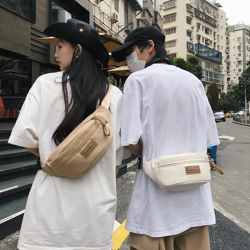 Chest Bag for Men Solid Color Waist Bag High Quality Women Shoulder Bag Multifunction Male Fanny Pack Crossbody Small Bag