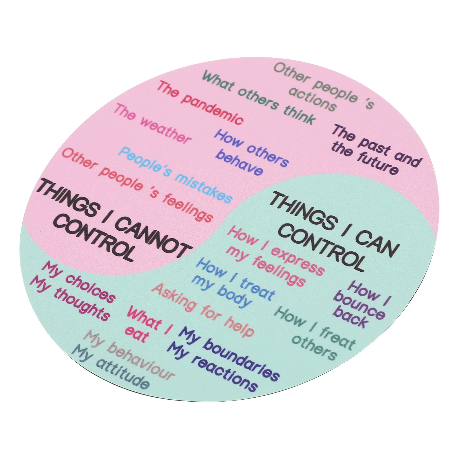 ملصق يين يانغ العاطفي PVC المطاط المغناطيس واضح النص المشاعر عجلة صائق الكمبيوتر المحمول الفريزر ديكور الكمبيوتر عجلة العاطفة #2