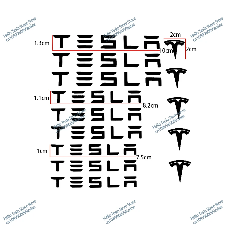 Car Brake Caliper Sticker Heat Resistant Decals Auto Accessories For Tesla Model 3 Y S X Roadster P75D P85D P90D P100D Spacex