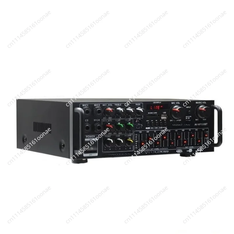 High power household power amplifier Bluetooth 5.4 shock effect Karaoke EQ equalizer tuning 12V square car outdoor
