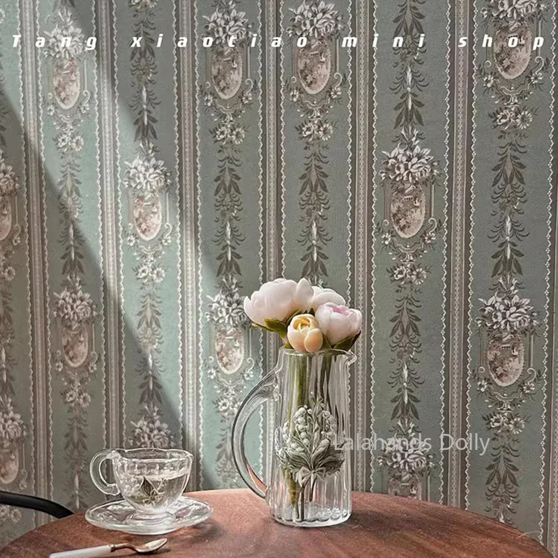 1:12 DIY Dollhouse (20x28cm)Adhesive Wallpaper on The Back for Kitchen(viscous) Living Room Bedroom Floor Decoration Accessories