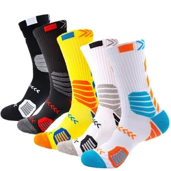 5 Pairs Men's Athletic Crew Socks Elite Thick Performance Thick Cushioned Sport Basketball Work Training Compression Socks