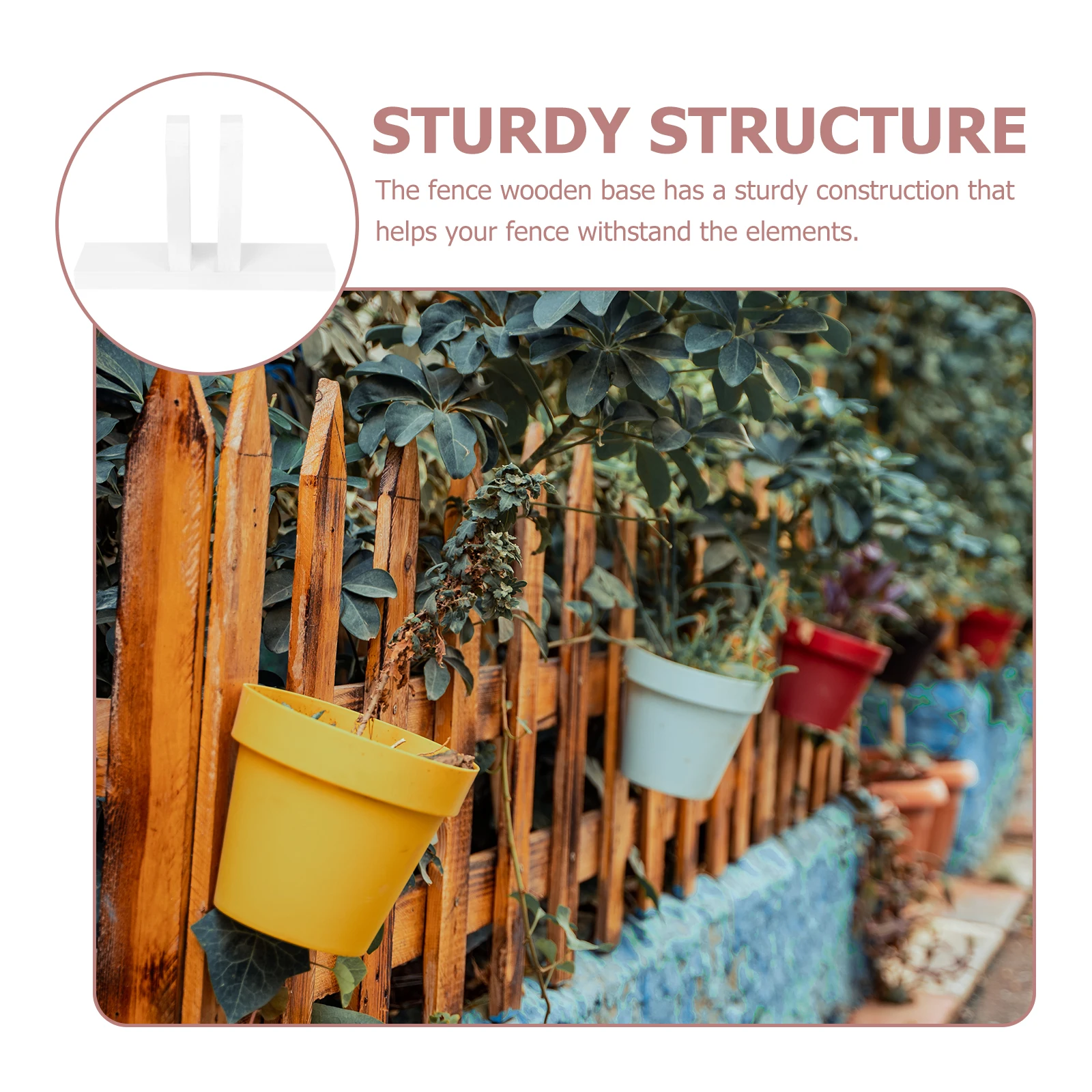 

Sturdy Wood Base Garden Balcony Durable Privacy Support Wooden Stand Small Holder Stable Design Garden Accessories Wood Fence