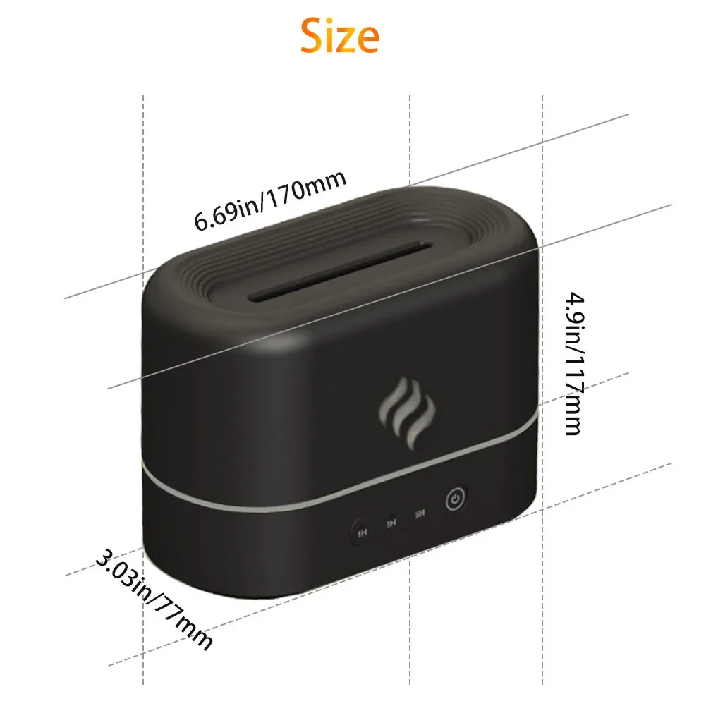 3D Flame Air Diffuser Humidifier, Upgraded Scent Diffuser for Essential Oils,Auto-Off Function for Room Home Office