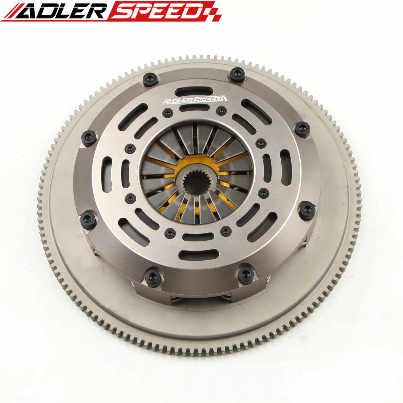 ADLERSPEED Sprung Clutch Twin Disc Kit & Flywheel For 1997 - 2005 Audi A4; A4 Quattro (1.8L DOHC 4cyl Turbo; B5, B6)