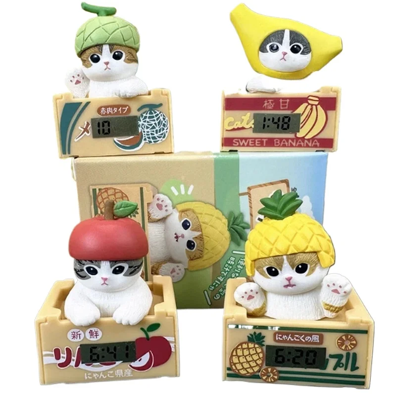 Mofusand – boîte aveugle série requin chat fruits et abeille, personnages Kawaii, Mini figurines d'action, jouets, décoration de bureau, cadeaux Surprise