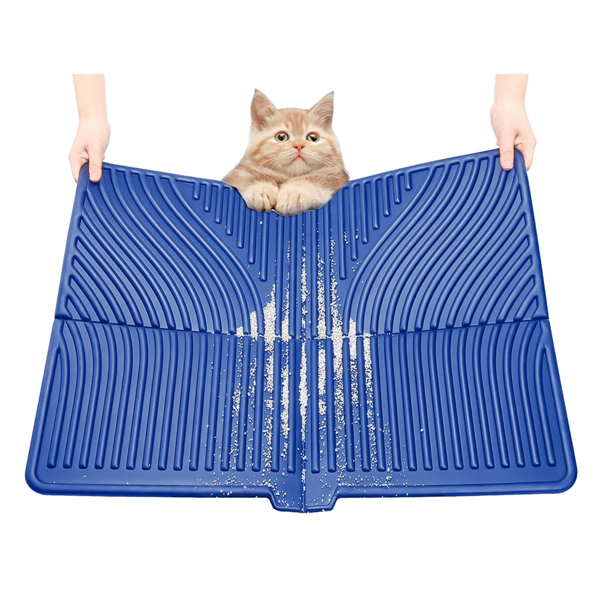 Cat Litter Mat, Large Kitty Litter Trapping Mat Soft on Kitty Paws, Litter Box Mat Keep Floor Clean