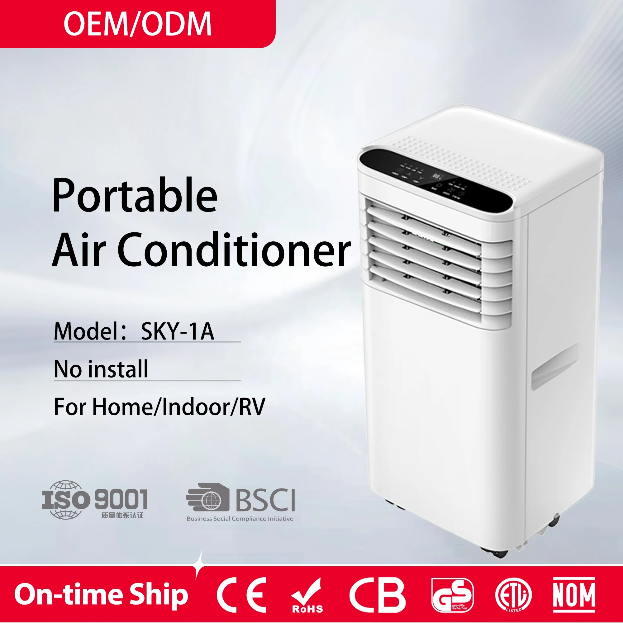 Climatiseur Portable For Home Office Indoor Cooling AC 5000/7000/9000btu Portable Air Conditioning Standing Air Conditioner
