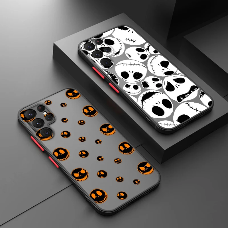 

The Nightmare Before Christmas Samsung A72 A54 A53 A52S A34 A32 A33 A24 A23 A22S A02 Lite Frosted Translucent Phone Case