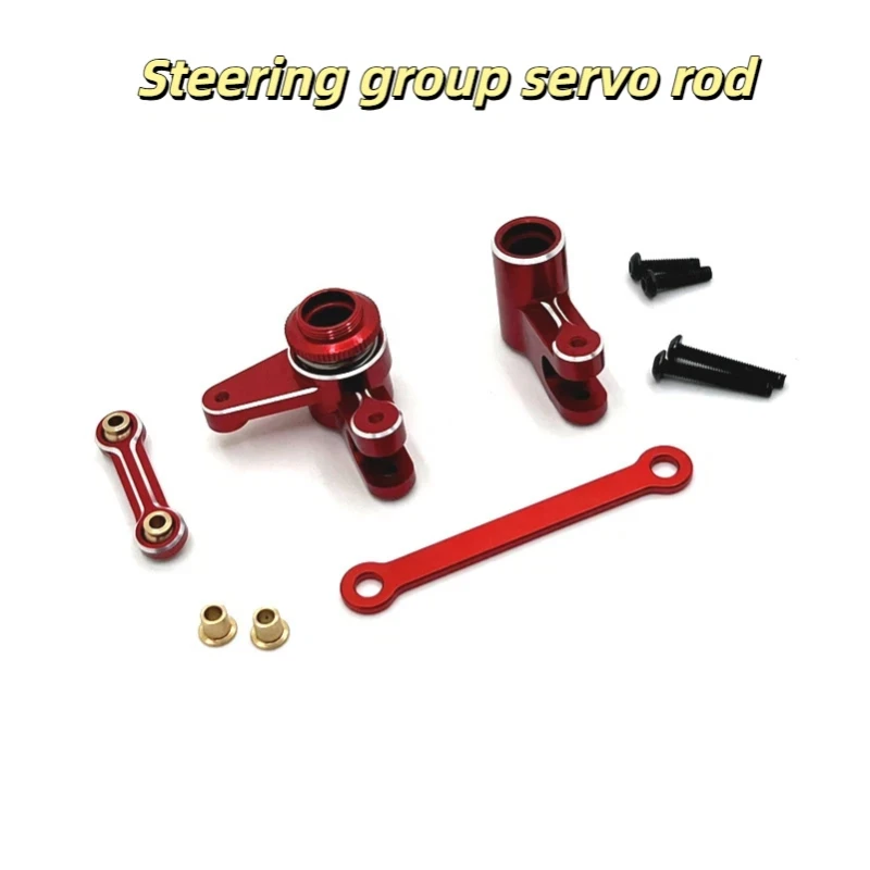 

MJX Rc Car Steering Servo Rod Upgraded Aluminum Red Steering Kit For 10208 V1 V2 1 10 Little Monster Remote Control Car