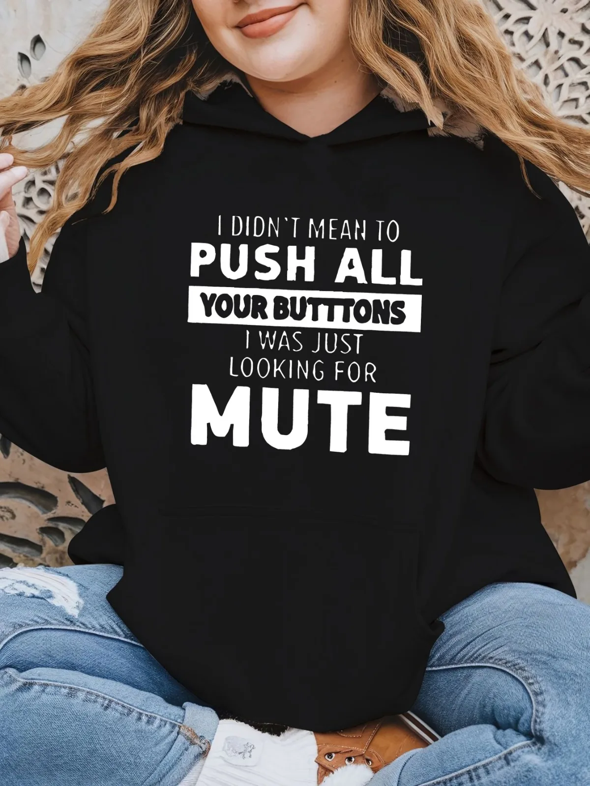 

Женская повседневная модная забавная толстовка с капюшоном и буквенным узором, удобный флисовый толстый пуловер в уличном стиле, праздничный подарок, топ