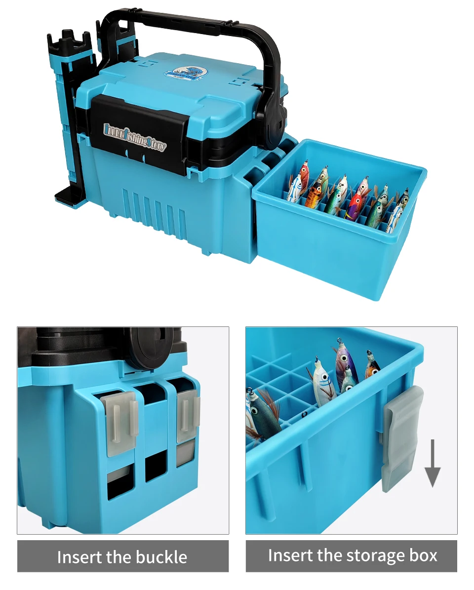 Leuchtende Angeln Lagerung Boxen Tintenfisch Jig Harten Köder Container Egi Box Kunststoff Organizer Locken Werkzeug Lagerung Fall Angelgerät – Detail 3