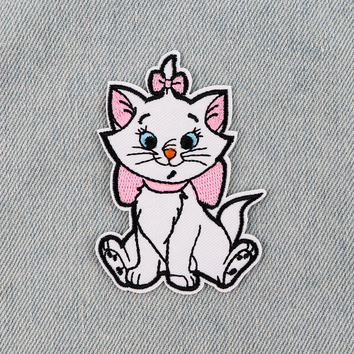 Cute Cat Embroidery Patch Cartoon Animal Iron On Patches For Clothing Thermoadhesive Patches On Clothes DIY Sew Badges