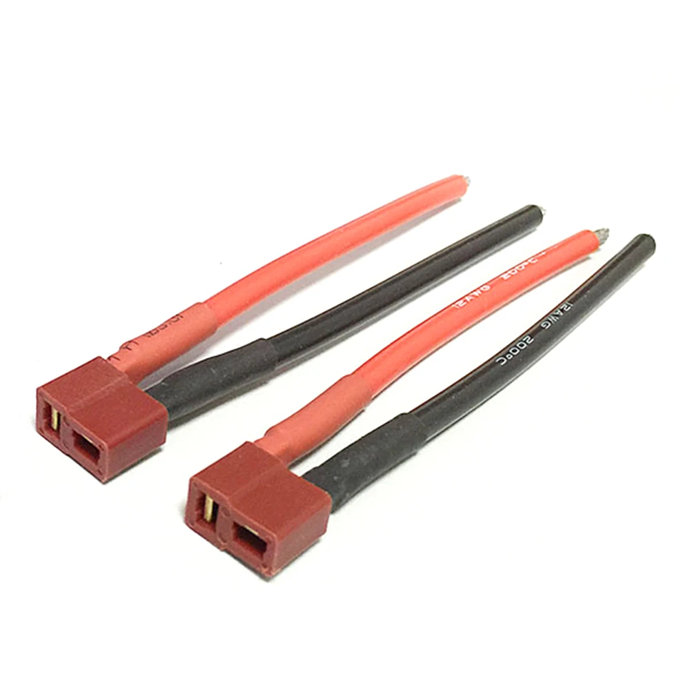 1PC Deans Style T Plug Female Cable Wire 12AWG 100MM  Silicone Cable for RC