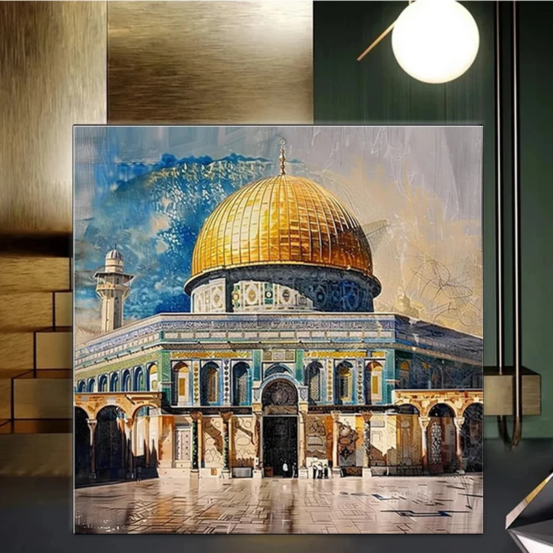 Resin Art Quran - Diamante bordado imagem muçulmano islâmico mesquita