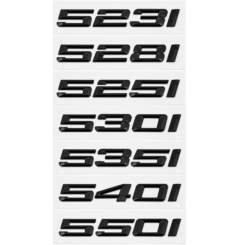 

3D ABS Car Trunk Letters Logo Decals Badge Emblem Sticker For BMW 5 Series 520i 525i 528i 530i 535i 540i E39 E60 E61 F07 F10 F11