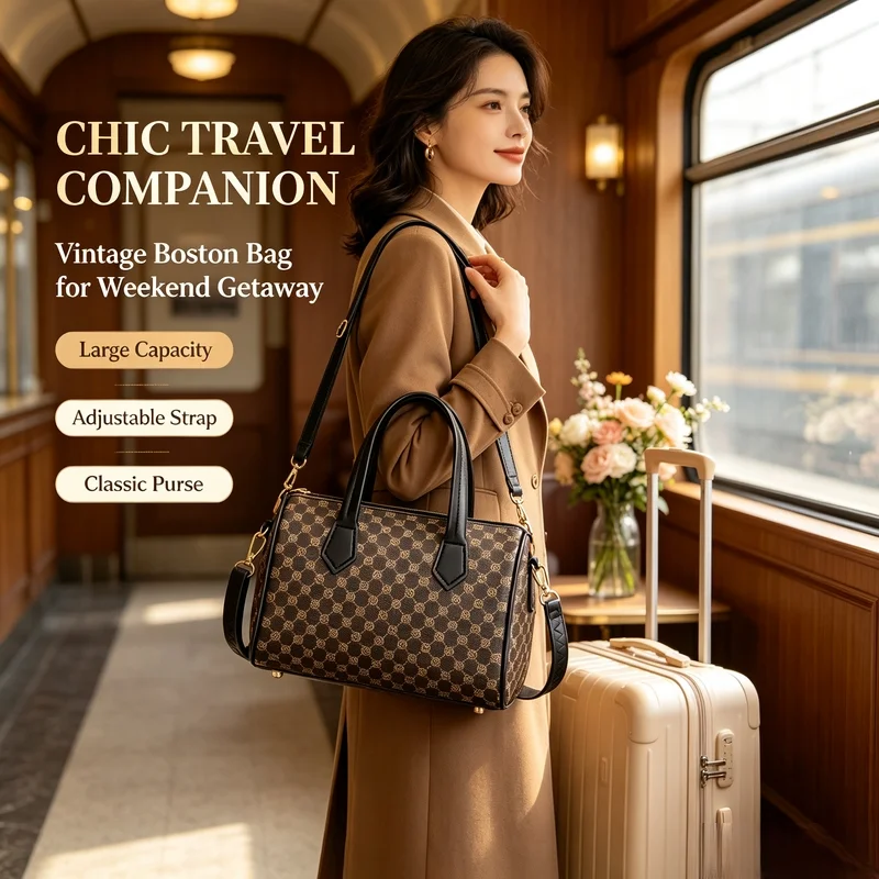 Vintage Style Handbags Crossbody Bag Adjustable Strap Women Messenger Shoulder Bag Sophisticated Accessory Tote Bag Purse Chic