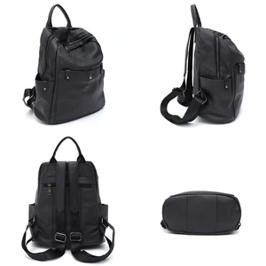 Echter Ledertäglicher Rucksack für Männer und Frauen, Multi -Taschen, vielseitiger lässiger Rucksack, geräumiger, Reisen, Geschäft, College, Mode 10 Hauptverkaufskuh -Rucksack - №6