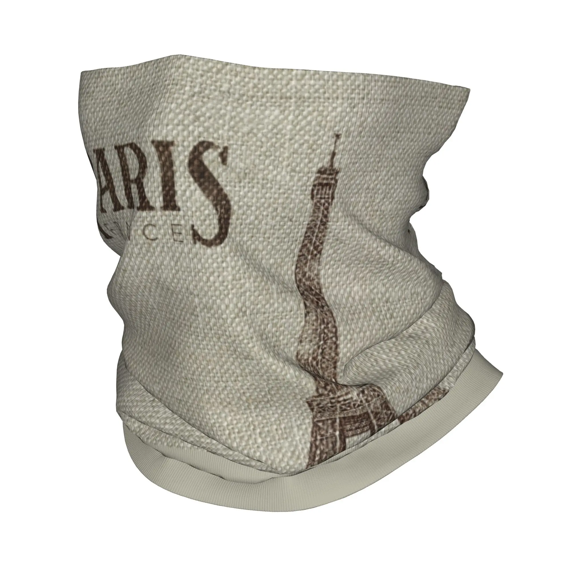 

Custom Paris Eiffel Tower Winter Headband Neck Warmer Men Women Hiking Cycling Tube Scarf Romantic France Face Bandana Gaiter