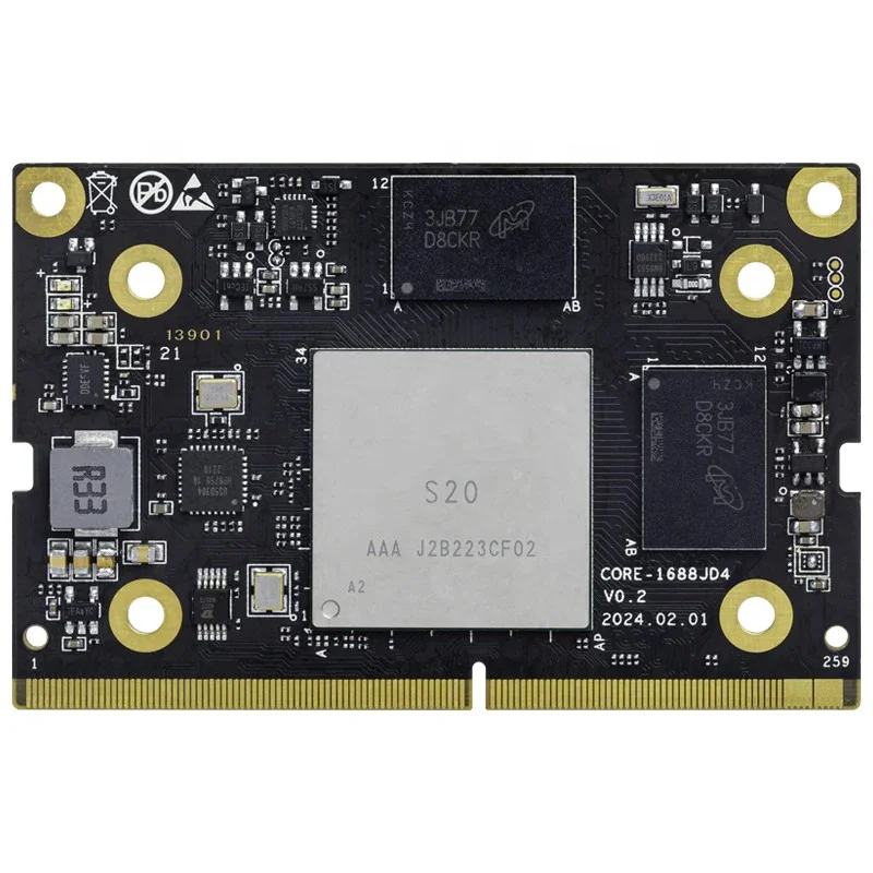 SoM 16TOPS Edge Computing Electronic Computer SOPHON BM1688 Octa Core Encoding Ffmpeg Package Ubuntu Debian Linux SoM