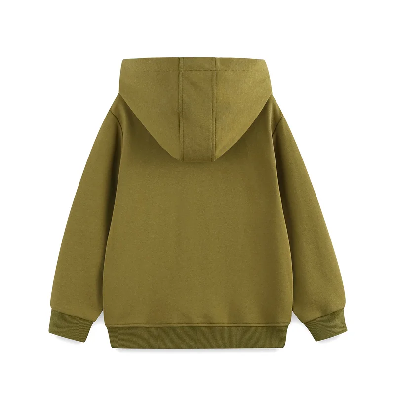 New Design 2-7T Dinosaurs Embroidery Children's Hooded Jacket Long Sleeve Boys Winter Autumn Outwear Girls Zipper Spring Wear
