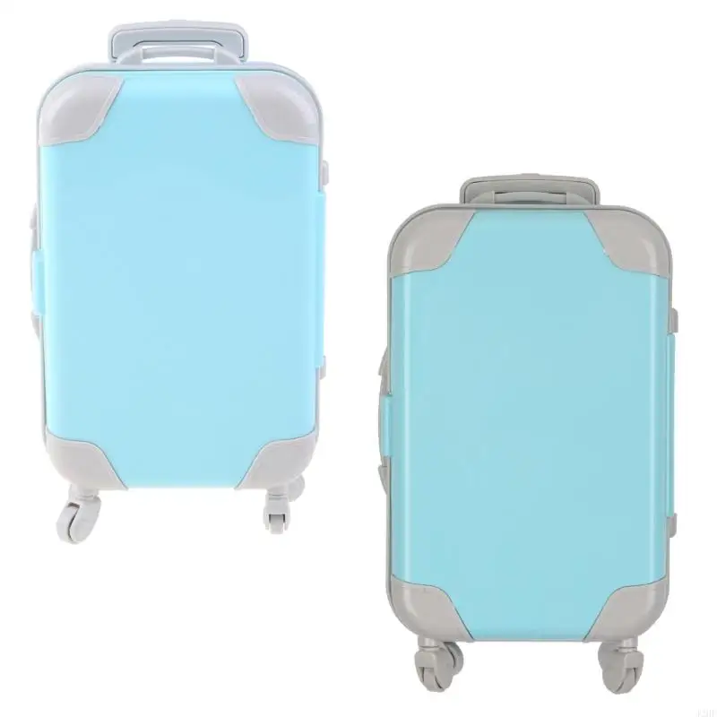 J2HF Mini Trolley Fałszywe lalki rzęsy Opakowanie pudełko symulacyjne bagaż bagażowy