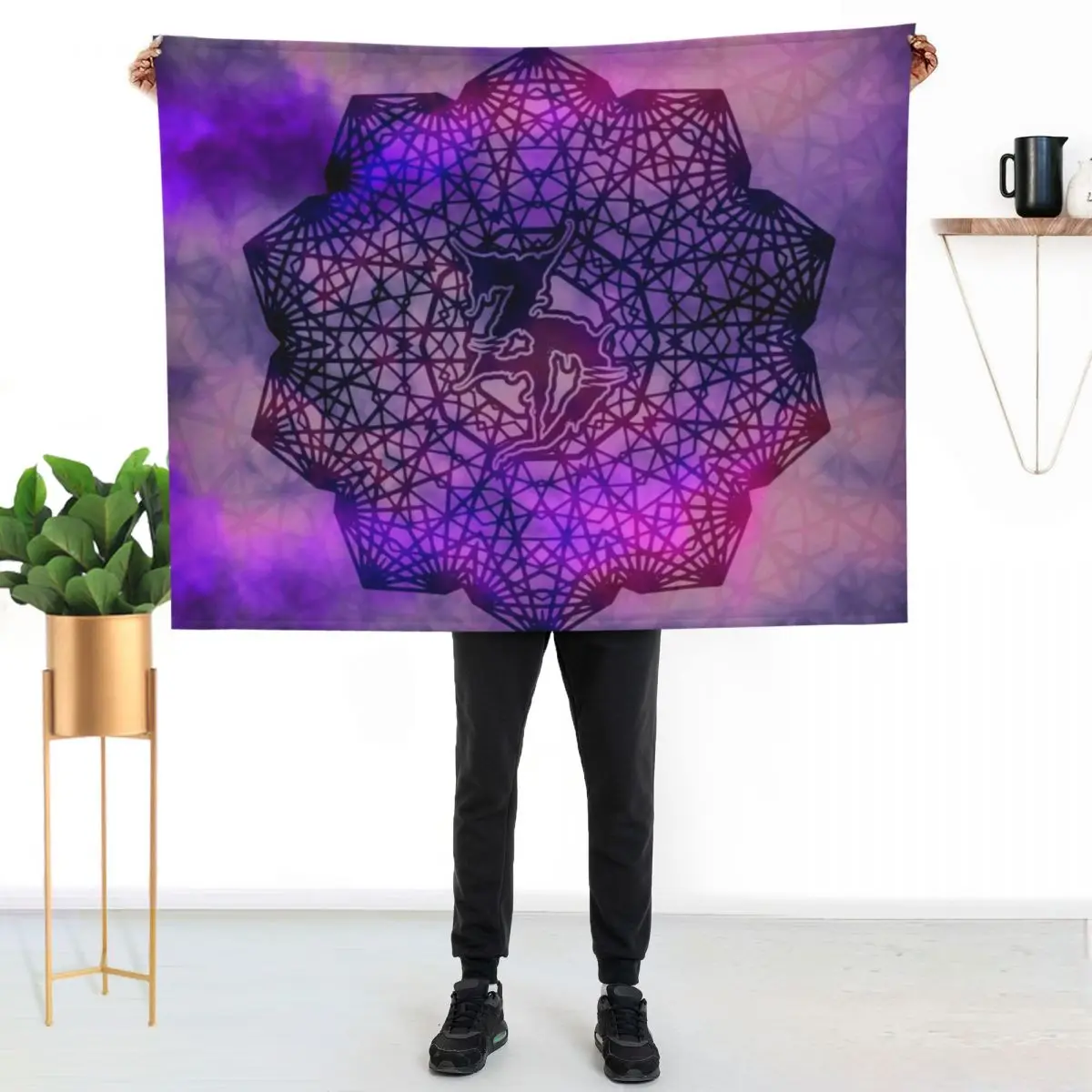 

Zeds Dead Mandala Purple Throw Blanket Soft Bedroom Blanket for Night Sleeping