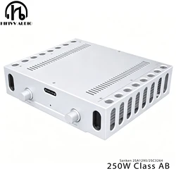 250W Class AB HiFi Power Amplifier Sanken 2SA1295 2SC3264 High Power Transistor Output Stereo Amplifier for Home Audio & Theat