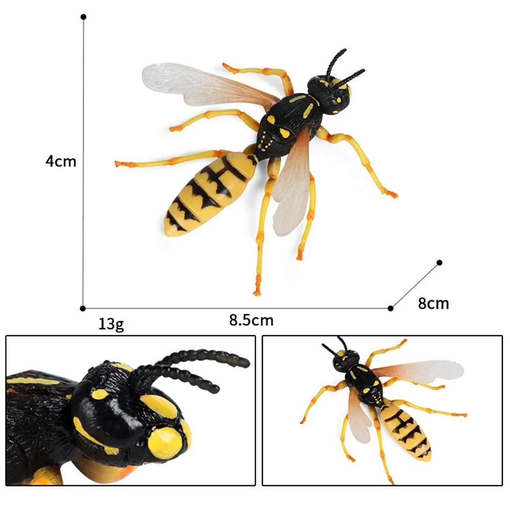 

Simulated Animal Insect Models Bee/wasp Model Natural PVC Toy Plastic Material Realistic Static Solid Animal Model