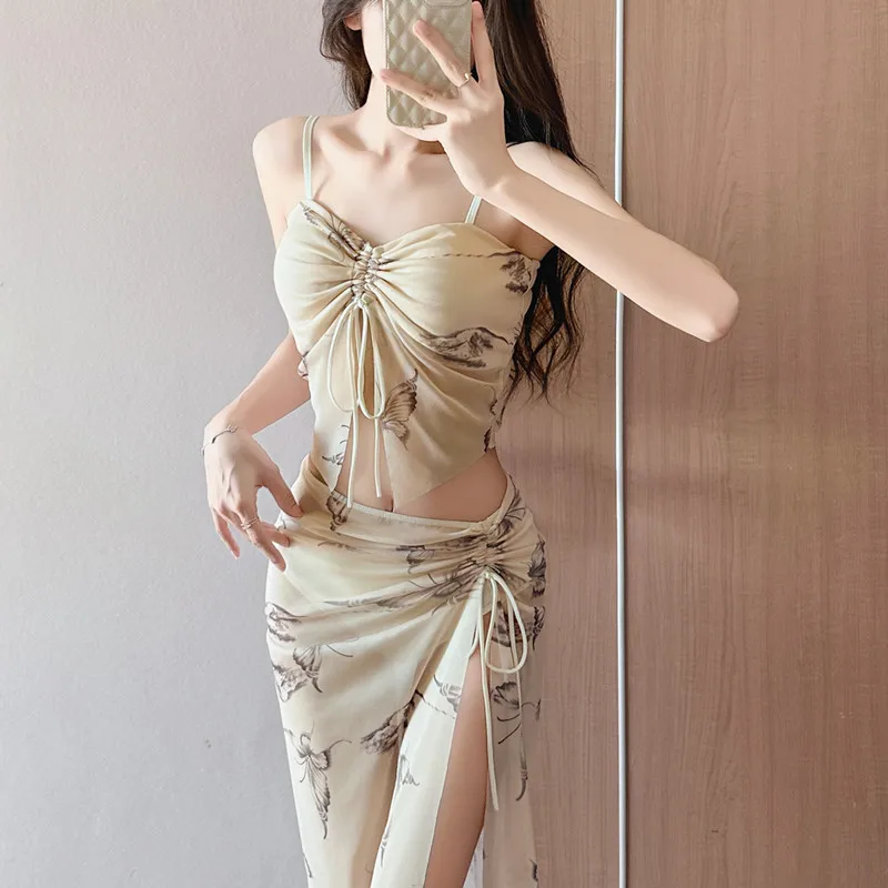 كبير الحجم المرأة بيكيني مجموعة ملابس السباحة عارضة الحرارية الربيع Vaion التخسيس طويل الدكتور مثير المحملة ملابس السباحة مجموعة #3