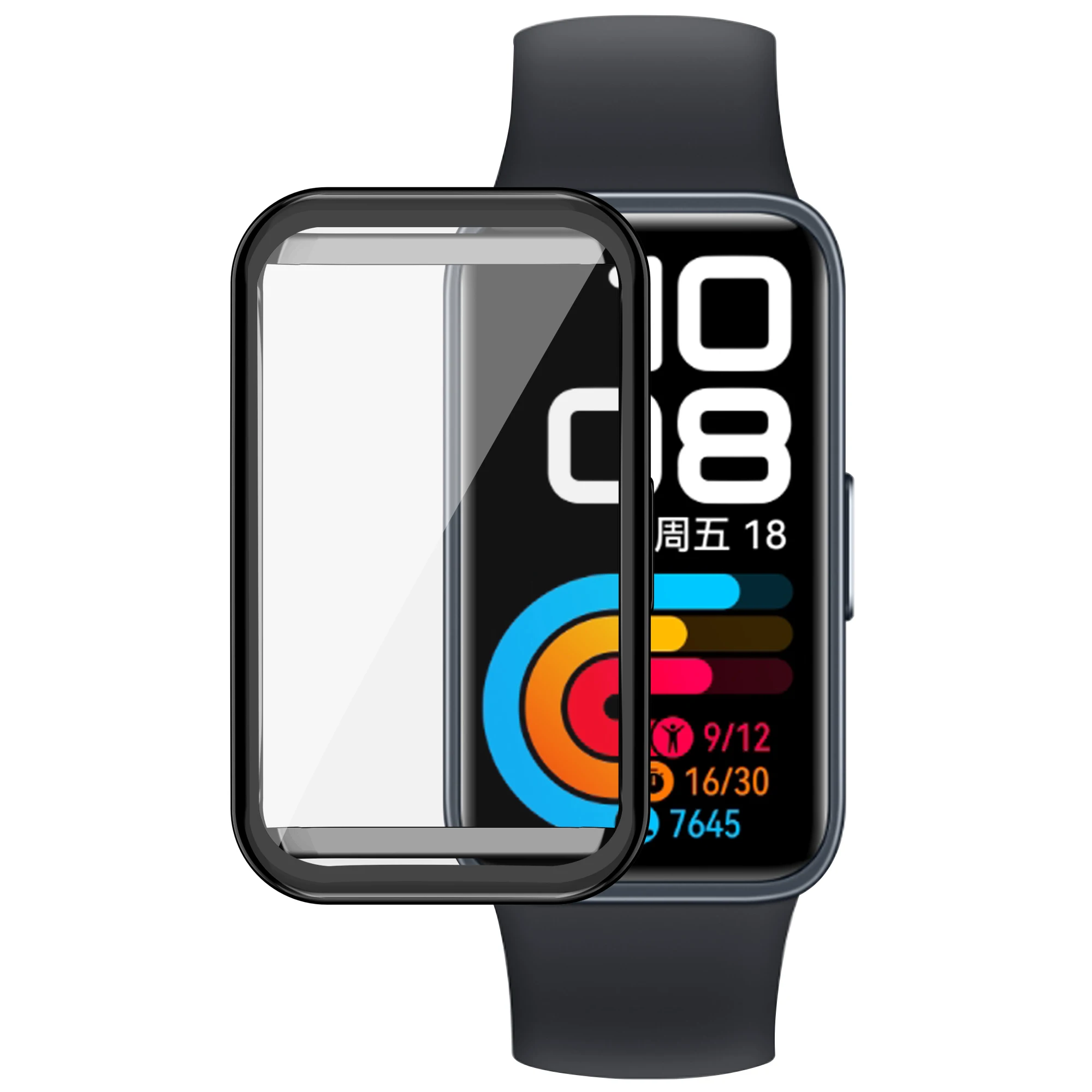 Capa TPU para Huawei Band 8, macio, galvanoplastia, Assista Screen Protector Frame, Capa Completa