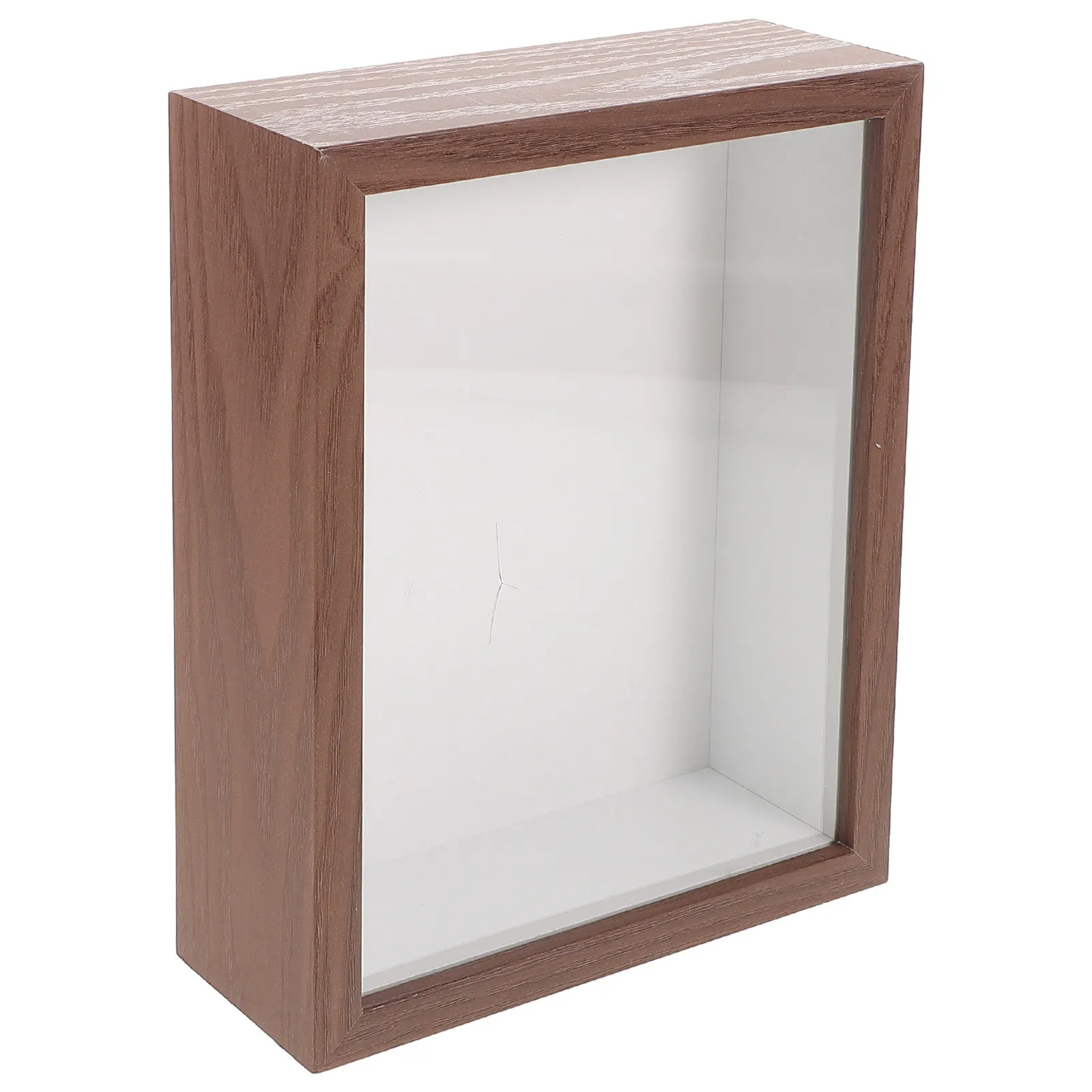 Hollow Acrylic Specimen Frame 8 Inch Deep Transparent Shadow Box for Dried Flowers DIY Crafts Mini Collectibles Wall Mount