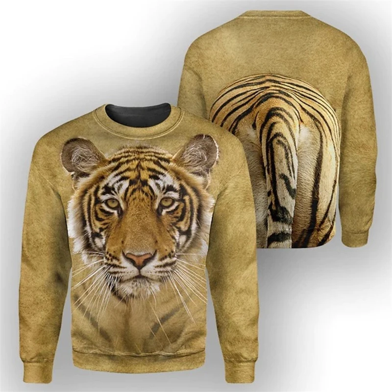 

Tiger Lion Cat Wolf Animel 3D Printed Man Female Outwear Pullover Sweater Casual Fashion Jumper Top Autumn Sweatshirt Clothing