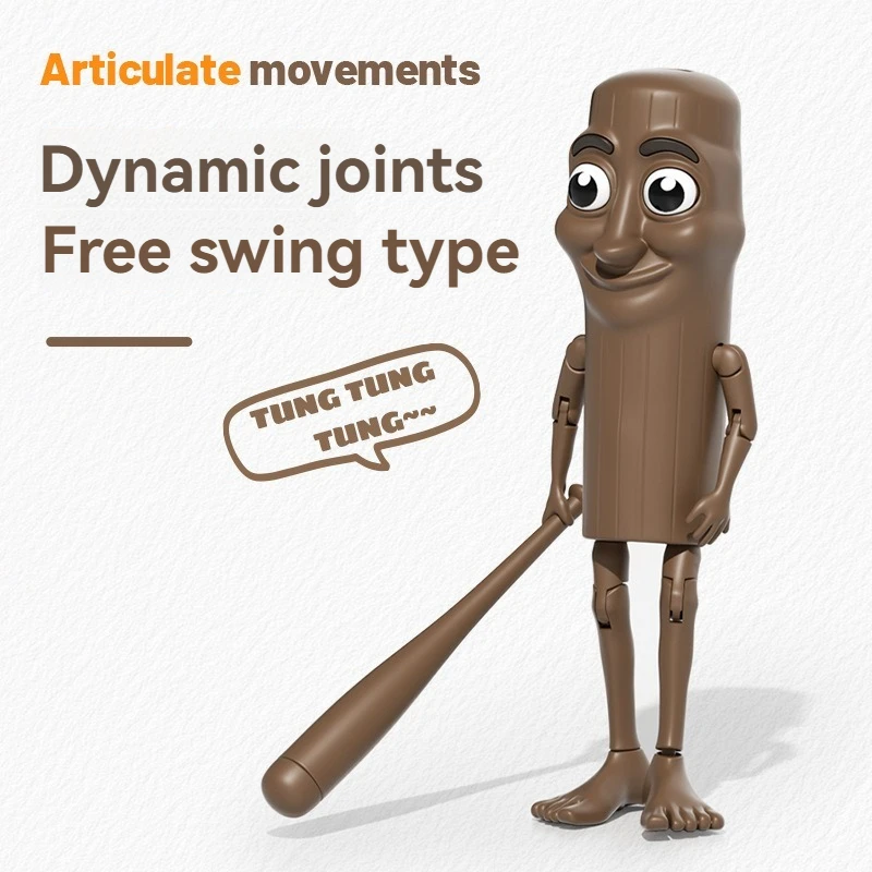 

TungTungSahur wooden stick figurine decompression toy Shanhaijing creative abstract internet celebrity