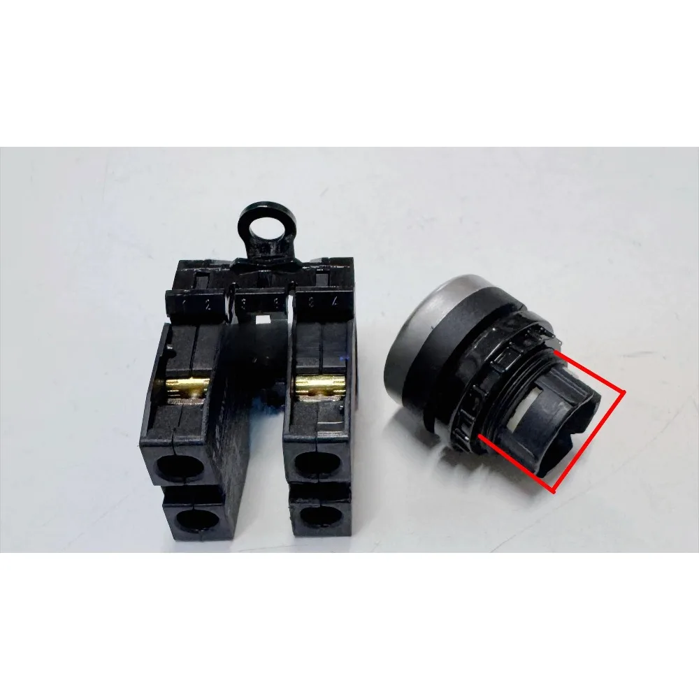 For Haitian Injection Molding Machine Accessories Large Machine 22mm Cycle Start Front Door Black Button Self Reset Switch