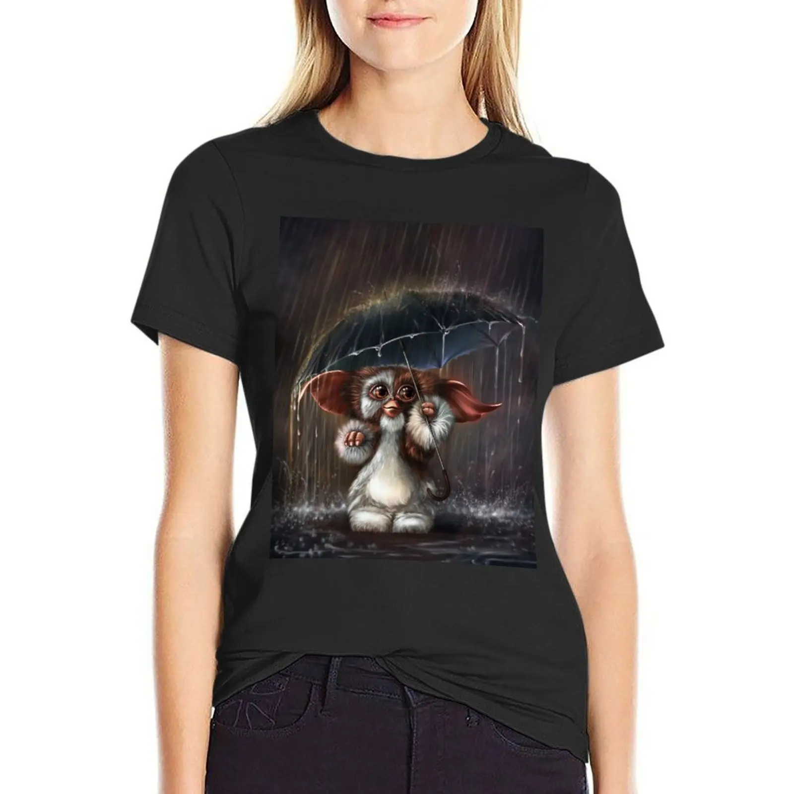 

Cute Gizmo Gremlins T-Shirt graphics anime clothes funny tshirts for Women