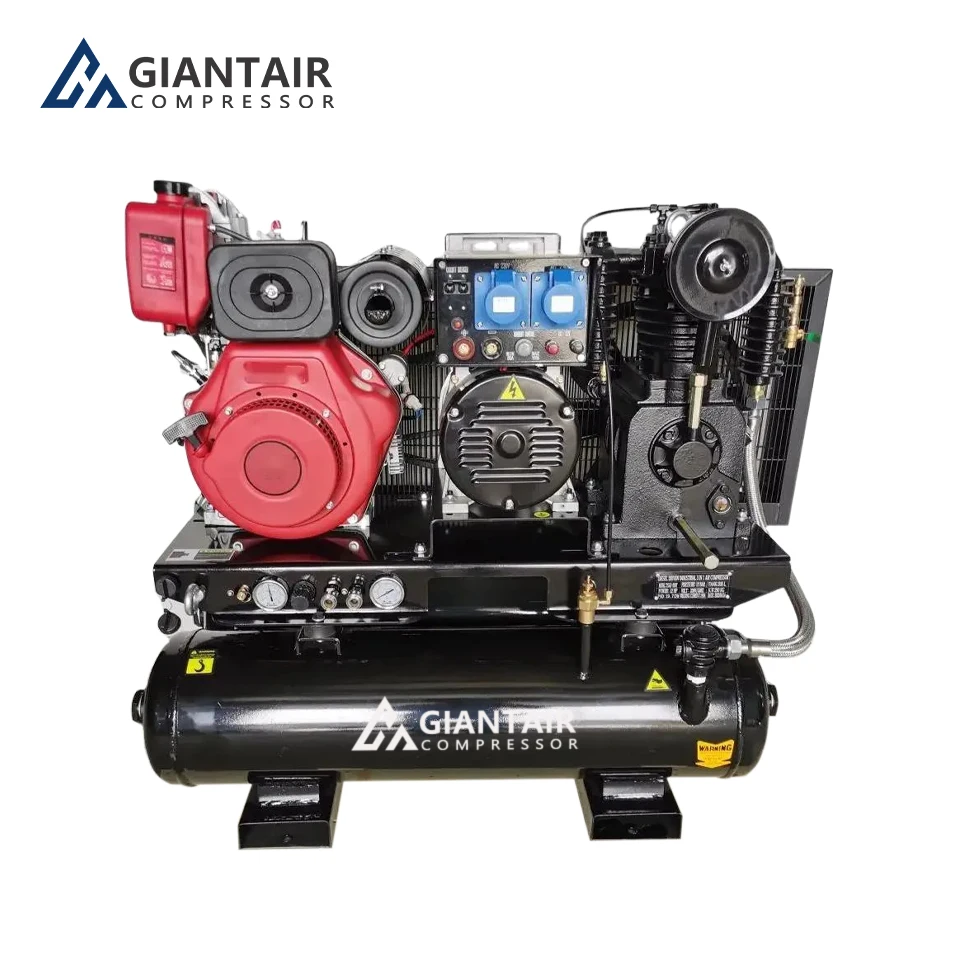 

GIANTAIR 3-in-1 Diesel Portable Air Compressor Welding Generator with Piston & Engine Lubricated Motor Core Components Included