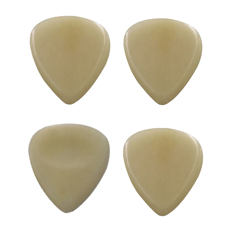 30x33mm Electric Guitar Picks Ox Bone Guitar Finger Picks Guitar Plectrums Natural Guitar Ukulele Picks Guitar Accessory